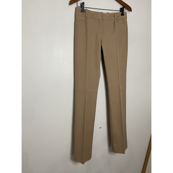 The Limited Womens Pants 0R Bootcut Flat Front Low Rise Stretch Khaki NWT - Picture 3 of 10